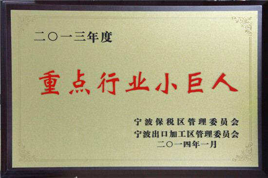 賽爾國貿(mào)榮膺保稅區(qū)“重點(diǎn)行業(yè)小巨人”稱號(hào)